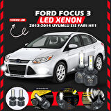 Ford Focus 3 2012-2014 Sis Farı Uyumlu Şimşek Etkili Led Xenon Premium Series H11