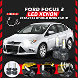 Ford Focus 3 2012-2014 Uzun Far Uyumlu Şimşek Etkili Led Xenon Premium Series H1