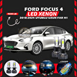 Ford Focus 4 2018-2024 Uzun Far Uyumlu Şimşek Etkili Led Xenon Pro Series H1