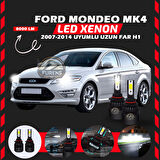 Ford Mondeo MK4 2007-2014 Uzun Far Uyumlu Şimşek Etkili Led Xenon Light Series H1