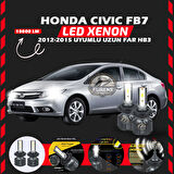 Honda Civic FB7 2012-2015 Uzun Far Uyumlu Şimşek Etkili Led Xenon Premium Series HB3