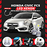Honda Civic FC5 2016-2021 Kısa Far Uyumlu Şimşek Etkili Led Xenon Performance Series H11