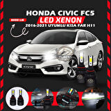 Honda Civic FC5 2016-2021 Kısa Far Uyumlu Şimşek Etkili Led Xenon Light Series H11