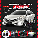 Honda Civic FC5 2016-2021 Sis Farı Uyumlu Şimşek Etkili Led Xenon Light Series H11