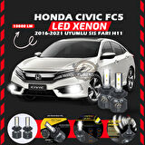 Honda Civic FC5 2016-2021 Sis Farı Uyumlu Şimşek Etkili Led Xenon Premium Series H11