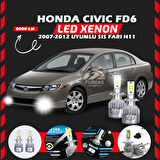 Honda Civic FD6 2007-2012 Sis Farı Uyumlu Şimşek Etkili Led Xenon Performance Series H11