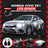 Honda Civic FE1 2022-2024 Kısa Far Uyumlu Şimşek Etkili Led Xenon Light Series H11