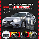 Honda Civic FE1 2022-2024 Kısa Far Uyumlu Şimşek Etkili Led Xenon Premium Series H11