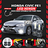 Honda Civic FE1 2022-2024 Sis Farı Uyumlu Şimşek Etkili Led Xenon Premium Series H9005