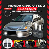 Honda Civic V-TEC 2 2001-2006 Sis Farı Uyumlu Şimşek Etkili Led Xenon Premium Series H11
