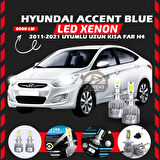 Hyundai Accent Blue 2011-2021 Uzun-Kısa Far Uyumlu Şimşek Etkili Led Xenon Performance Series H4