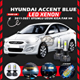 Hyundai Accent Blue 2011-2021 Uzun-Kısa Far Uyumlu Şimşek Etkili Led Xenon Pro Series H4