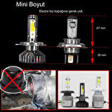Hyundai Accent Blue 2011-2021 Uzun-Kısa Far Uyumlu Şimşek Etkili Led Xenon Pro Series H4
