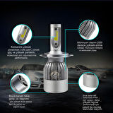 Hyundai Accent Era 2006-2012 Uzun-Kısa Far Uyumlu Şimşek Etkili Led Xenon Performance Series H4
