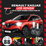 Renault Kadjar 2015-2020 Kısa Far Uyumlu Şimşek Etkili Led Xenon Premium Series H7