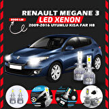 Renault Megane 3 2009-2016 Kısa Far Uyumlu Şimşek Etkili Led Xenon Performance Series H8