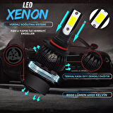 Renault Megane 4 2016-2021 Kısa Far Uyumlu Şimşek Etkili Led Xenon Light Series H7
