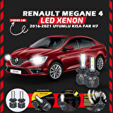 Renault Megane 4 2016-2021 Kısa Far Uyumlu Şimşek Etkili Led Xenon Premium Series H7