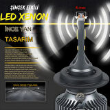 Renault Megane 4 2016-2021 Uzun Far Uyumlu Şimşek Etkili Led Xenon Premium Series H7