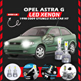 Opel Astra G 1998-2009 Kısa Far Uyumlu Şimşek Etkili Led Xenon Performance Series H7
