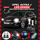 Opel Astra J 2009-2020 Uzun Far Uyumlu Şimşek Etkili Led Xenon Pro Series H7