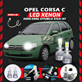Opel Corsa C 2000-2006 Kısa Far Uyumlu Şimşek Etkili Led Xenon Performance Series H7