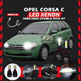 Opel Corsa C 2000-2006 Kısa Far Uyumlu Şimşek Etkili Led Xenon Light Series H7