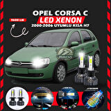 Opel Corsa C 2000-2006 Kısa Far Uyumlu Şimşek Etkili Led Xenon Pro Series H7