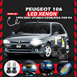 Peugeot 106 1993-2002 Uzun-Kısa Far Uyumlu Şimşek Etkili Led Xenon Pro Series H4