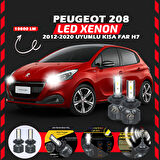 Peugeot 208 2012-2020 Kısa Far Uyumlu Şimşek Etkili Led Xenon Premium Series H7