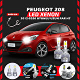 Peugeot 208 2012-2020 Uzun Far Uyumlu Şimşek Etkili Led Xenon Performance Series H7