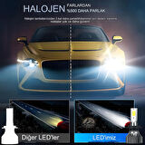 Peugeot 208 2012-2020 Uzun Far Uyumlu Şimşek Etkili Led Xenon Pro Series H7