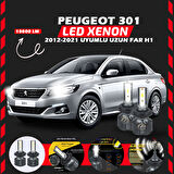 Peugeot 301 2012-2021 Uzun Far Uyumlu Şimşek Etkili Led Xenon Premium Series H1