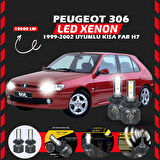Peugeot 306 1999-2002 Kısa Far Uyumlu Şimşek Etkili Led Xenon Premium Series H7