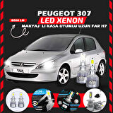 Peugeot 307 Makyajlı Kasa Uzun Far Uyumlu Şimşek Etkili Led Xenon Performance Series H7