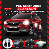Peugeot 2008 2016-2019 Uzun Far Uyumlu Şimşek Etkili Led Xenon Light Series H7