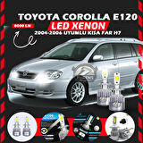 Toyota Corolla E120 2004-2006 Kısa Far Uyumlu Şimşek Etkili Led Xenon Performance Series H7