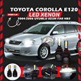 Toyota Corolla E120 2004-2006 Uzun Far Uyumlu Şimşek Etkili Led Xenon Light Series HB3