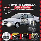 Toyota Corolla Efsane Kasa Sis Farı Uyumlu Şimşek Etkili Led Xenon Premium Series H3