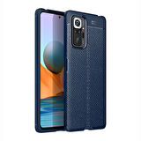 Smcase Xiaomi Redmi Note 10 Pro Kılıf Deri Dokulu Silikon
