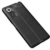 Smcase Xiaomi Redmi Note 10 Pro Kılıf Deri Dokulu Silikon