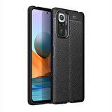 Smcase Xiaomi Redmi Note 10 Pro Max Kılıf Deri Dokulu Silikon
