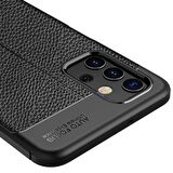Smcase Samsung Galaxy A32 4G Kılıf Deri Dokulu Silikon 