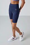 TOMMY LİFE T15BY-91013 Kadın BİSİKLETÇİ TAYT İNDİGO