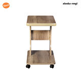 Tekerlekli Mdf C Yan Sehpa %100 Mdf Koltuk Yanı sehpa C Sehpa