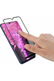 Oppo A12 Kırılmaz Cam Tam Kaplayan Ekran Koruyucu - Siyah - Extra İnce