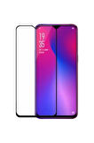 Oppo A12 Kırılmaz Cam Tam Kaplayan Ekran Koruyucu - Siyah - Extra İnce