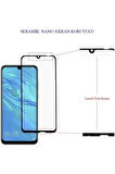 Huawei P Smart 2019 Kırılmaz Cam Tam Kaplayan Ekran Koruyucu - Siyah - Extra İnce