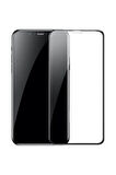 Uyumlu Iphone 11 Kırılmaz Cam Tam Kaplayan Ekran Koruyucu - Siyah - Extra İnce