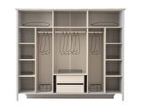 Yakamoz 6 Kapaklı Aynalı Elbise Dolabı Gardrop 253x64x213 